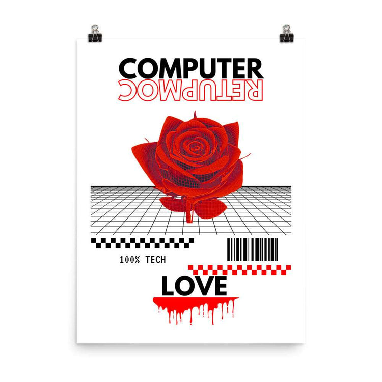 Computer Love Poster (White)