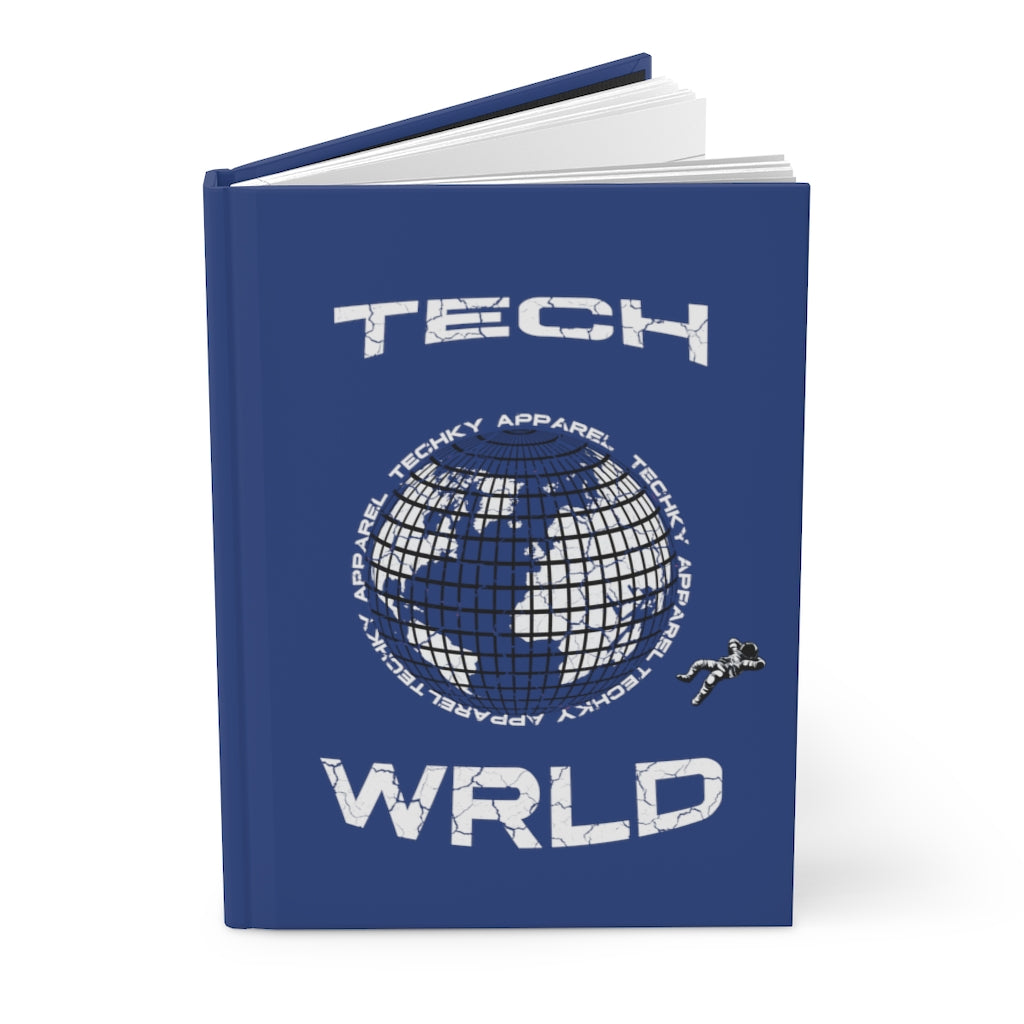 "Tech Wrld" Hardcover Journal Matte (Blue Neptune)