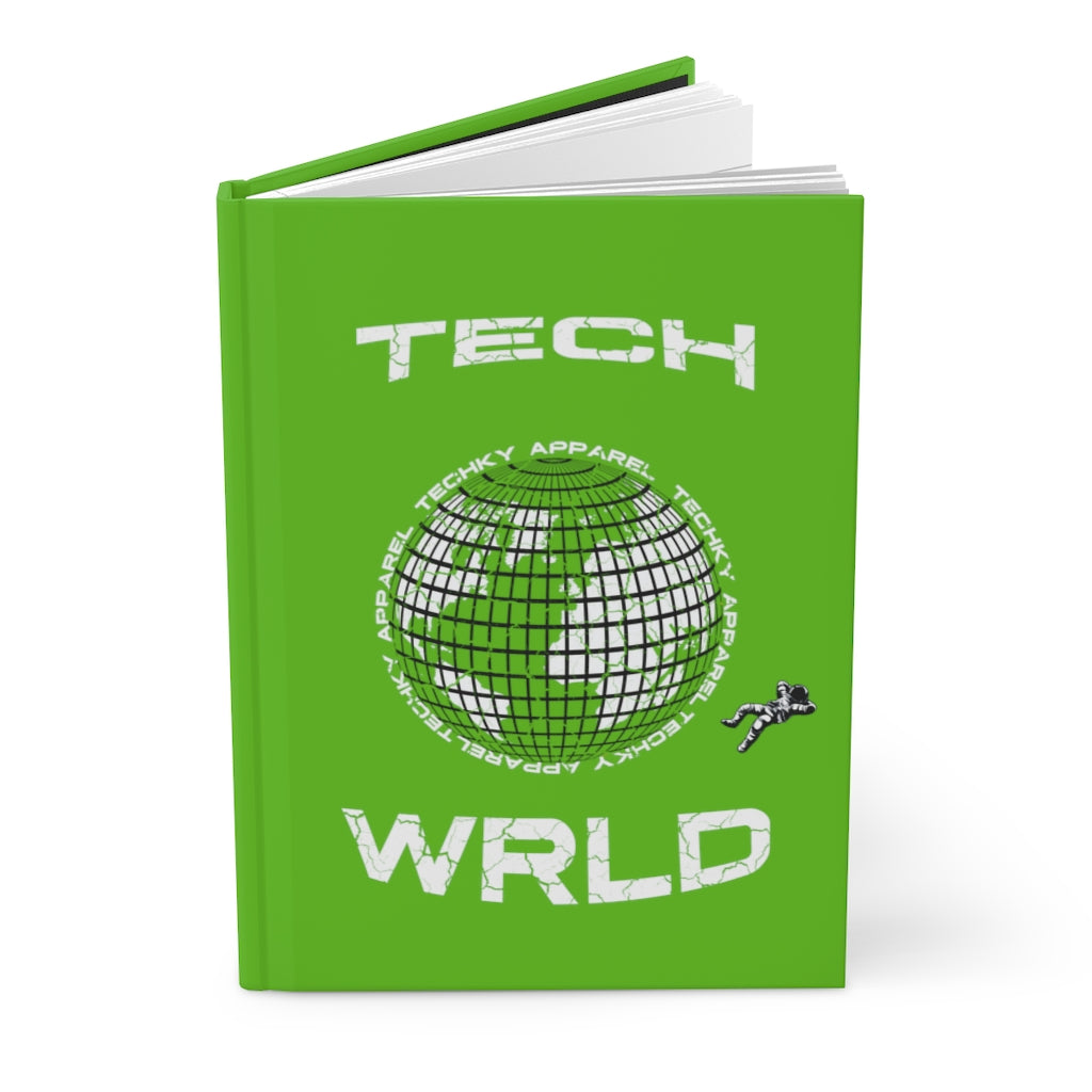 "Tech Wrld" Hardcover Journal Matte (Green Nebula)