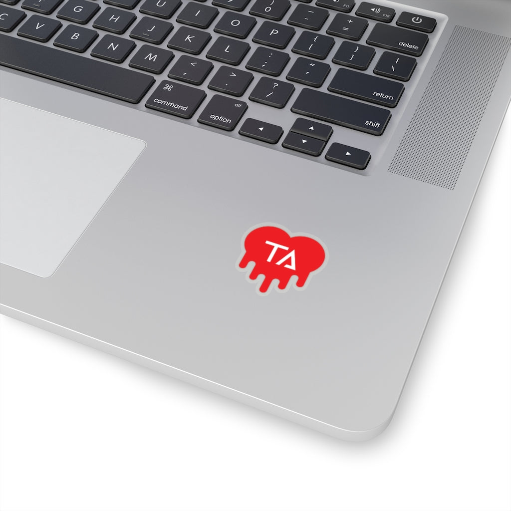 Digital Heart (White LOGO) Stickers