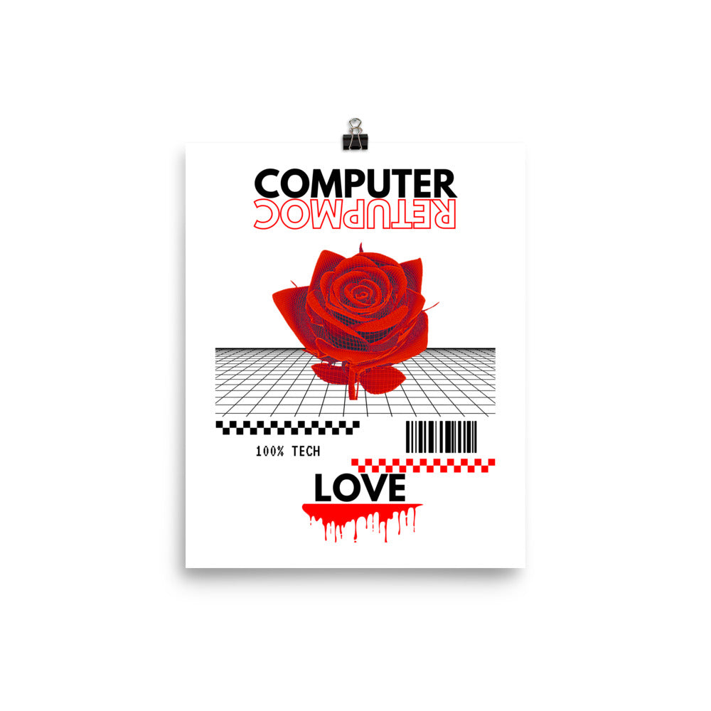 Computer Love Poster (White)
