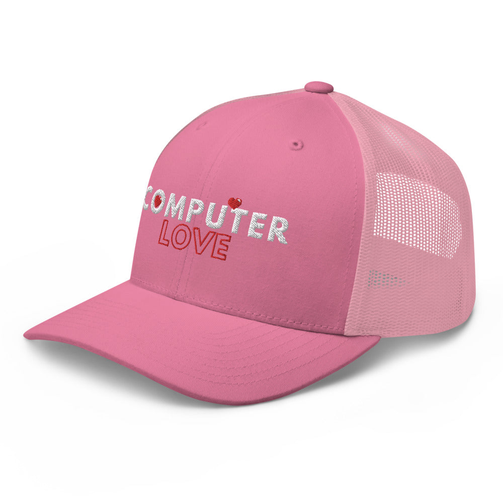 Computer Love Trucker Cap (Powder Pink)