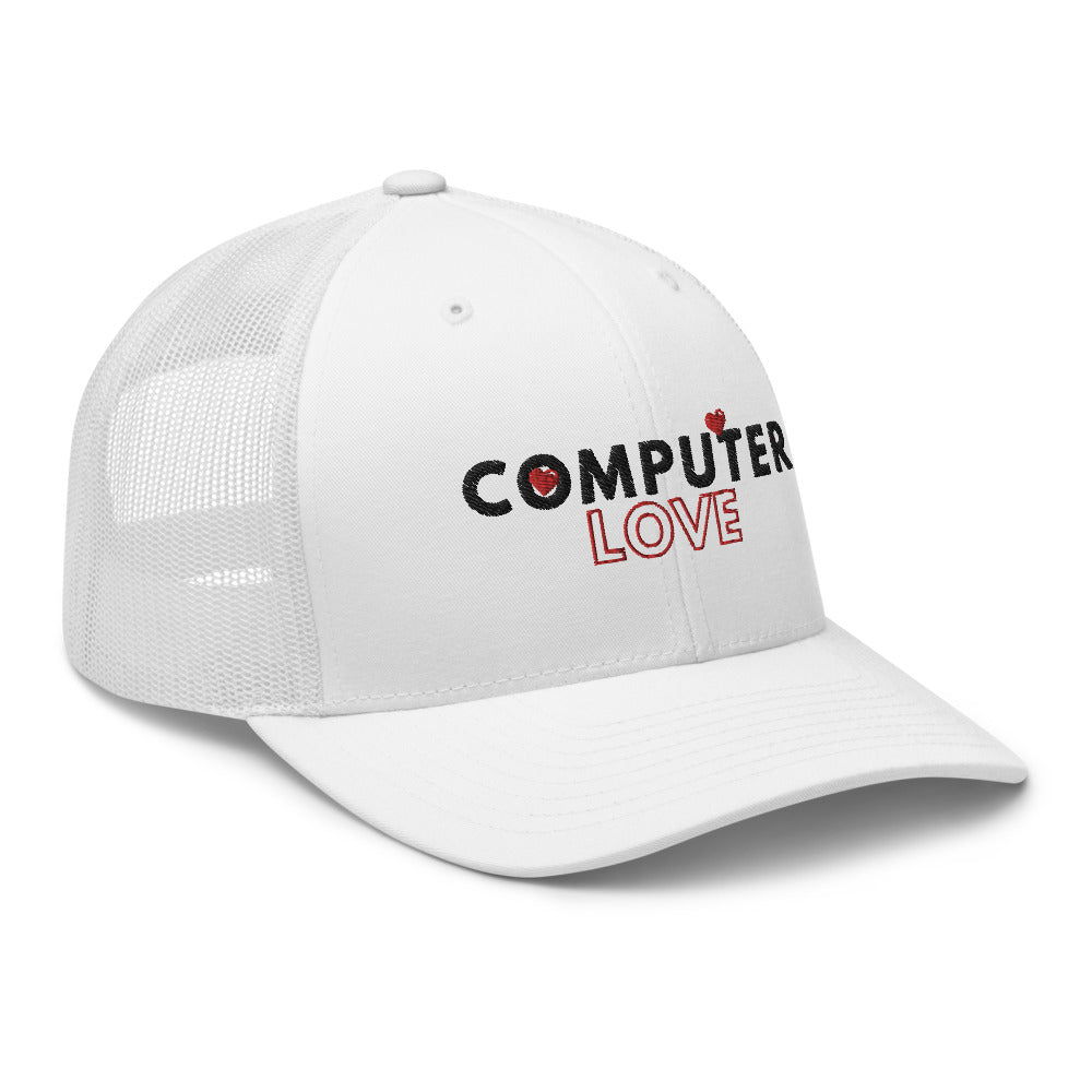 Computer Love Trucker Cap (White)